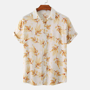 เสื้อเชิ้ตผู้ชายลำลอง แขนสั้น ติดกระดุม สไตล์วินเทจ สำหรับฤดูร้อน ฮาวาย ชายหาด วันหยุด - Product Image 3
