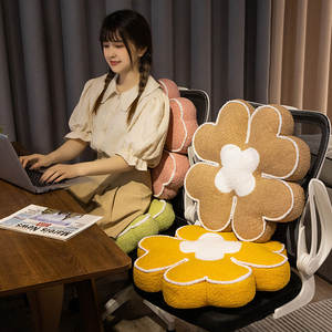 Coussin de siège en peluche unisexe ZGBROTHERS, motif floral, coton PP, doublure en velours Teddy, coussin épais pour la chambre à coucher, le bureau à domicile - Product Image 4