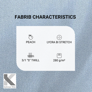 Tela Transpirable Bi-Stretch de 280 g/m², 93% Algodón, 7% [material faltante], Suave como una Pera, Tejido Twill 3/1 para Chaquetas Deportivas y Uniformes - Product Image 3