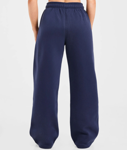 Pantalones de chándal holgados de invierno para mujer, de forro polar, estilo urbano, de poliéster/algodón, transpirables, con cordón, de corte regular. - Product Image 2