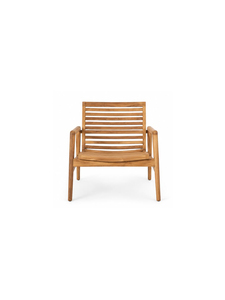 Fauteuil rembourré moderne avec structure en bois, dossier solide, design mi-siècle pour salon, mobilier de maison - Product Image 1