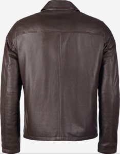 Veste de moto d'hiver vintage en cuir véritable pour homme, écologique, imperméable, coupe-vent, avec fermeture éclair et doublure matelassée - Product Image 5