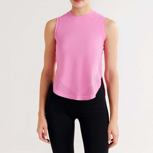 เสื้อกล้ามโยคะไร้แขนไร้ตะเข็บสำหรับผู้หญิง ระบายอากาศได้ดี แห้งเร็ว เสื้อครอปออกกำลังกาย เสื้อกีฬาวิ่งสำหรับออกกำลังกาย - Product Image 1