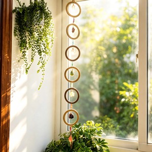 Atrapasueños de Pared con Acabado Dorado para Chakras, Ideal para Decoración de Energía Positiva, Sanación y Estilismo de Habitaciones Tranquilas, de la India - Product Image 6