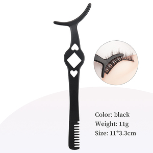 Pince à épiler professionnelle pour sourcils en acier inoxydable à pointe inclinée, applicateur de cils, peigne, haute qualité, durable - Product Image 6