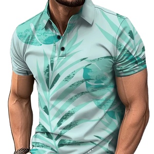 2024 été nouveau 3d impression hommes décontracté T-Shirt bouton col Polo coréen populaire vêtements hommes chemises vêtements pour hommes - Product Image 1