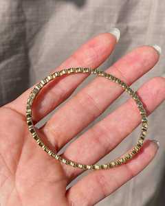 Diamond Tennis <b>Bangle</b> 14k 18k <b>Solid</b> <b>Gold</b> Pear Shape Round Cut Lab Grown Bezel Open Station Bracelet Luxury Everyday Fine Jewelry - Product Image 6