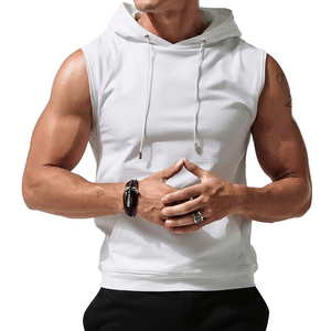 Sudadera sin mangas de algodón para hombre, de peso pesado, para fitness y entrenamiento, OEM ODM, para hombre y mujer. - Product Image 3