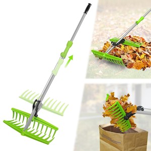 Pelle à feuilles en bois de chêne sculptée à la main - Outil de nettoyage d'automne en gros - Product Image 3
