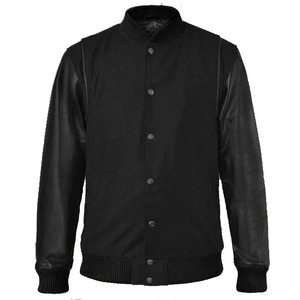 แจ็คเก็ตหนังสีดำสไตล์วาร์ซิตี้ รุ่น Sleek Noir - Product Image 1
