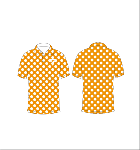 Camisa polo personalizada para hombre con lunares blancos y naranjas – Camiseta de golf clásica con estampado de lunares, manga corta, transpirable, informal, para verano - Product Image 6