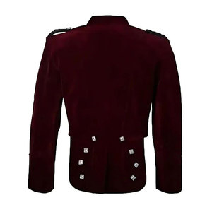 Chaqueta Escocesa de Terciopelo Marrón para Hombre, Estilo Príncipe Charlie, con 3 Botones, Chaleco, Traje Tradicional de las Tierras Altas de Alta Calidad - Product Image 2