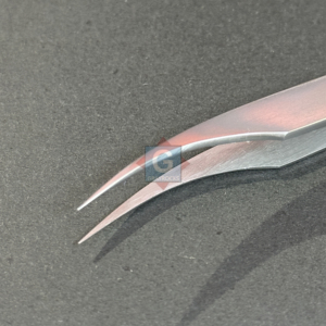 Pince à épiler incurvée en acier inoxydable de qualité supérieure A+, pointe de précision, longueur 10 mm, pour pose de cils et soins personnels - Product Image 2