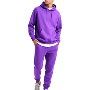Conjunto Deportivo para Hombre 2026, Sudadera con Capucha Blanca, Manga Larga, Color Sólido, Casual, 100% Algodón, Transpirable, Corte Regular - Product Image 2