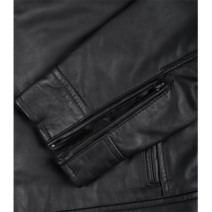 2026 OEM Top Selling Original Black Cowhide <b>Leather</b> <b>Jacket</b> For Men's Stand Collar 100%High Quality Low MOQ <b>winter</b> Fashion <b>Jacket</b> - Product Image 4