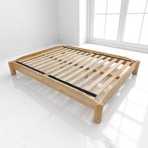 Wholesale OEM/ODM Minimalist Rubberwood <b>Bed</b> Japanese Joinery Tool-free Wooden <b>Platform</b> <b>Beds</b> <b>Frame</b> Eco-Friendly Bedroom Furniture - Product Image 1