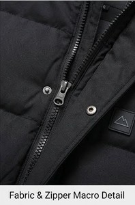Puffer Jacket <b>Men's</b> Solid <b>Black</b> Stand Collar Zipper Windproof Thick Winter Warm <b>Coat</b> supplier from Bangladesh - Product Image 6
