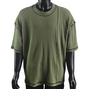 Camiseta Oversize Unisex Bestseller de 260g, Estilo Waffle, con Paneles de Doble Costura, Estampada, Lavada, 100% Algodón Transpirable - Product Image 1