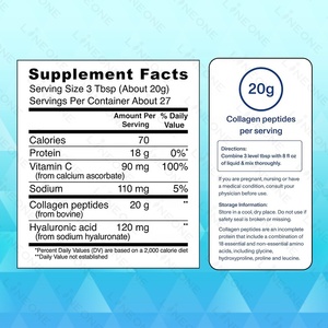 Oem/odm אבקת קולגן באופן טבעי הידרוליזה אבקת קולגן-שיער, עור, ציפורניים ואבקת קולגן משותפת לנשים וגברים - Product Image 2