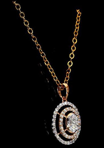Collier pendentif unisexe en or jaune avec zircon en forme de gouttes d'eau, or massif 14 carats, certifié IGI, cadeau de luxe pour fiançailles, mariage ou fête - Product Image 3