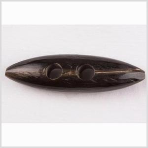 Boutons à bascule ovales en corne de buffle naturelle polie, écologiques, à deux trous, marron foncé, pour couture, artisanat, vêtements, manteaux HASAN CRAFT - Product Image 5