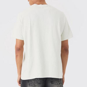 T-shirt épais 2026 personnalisé pour homme, 100 % coton, lourd, uni, coupe oversize, col montant - Product Image 2