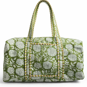 Bolsos de Algodón Kantha Acolchados con Costuras Tradicionales, Estampados y Asas Suaves para Viajes y Uso Diario - Product Image 1