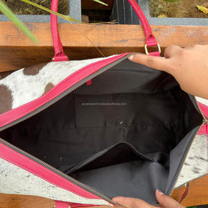 Bolsa de Viaje Unisex de cuero genuino con logotipo personalizado hecho a mano al por mayor - Product Image 6