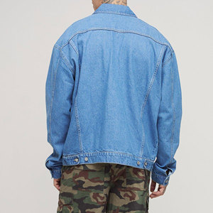 Quality Casual Embroidered Windproof Oversized Drop Shoulder Denim <b>Jeans</b> <b>Jacket</b> for Men Distressed <b>Black</b> 100% Cotton Winter - Product Image 5