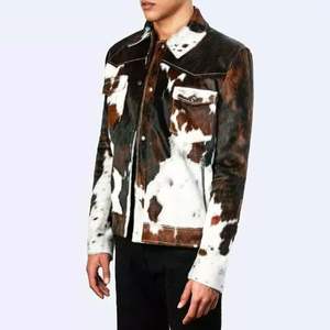 Modern Leather <b>Jacket</b> Men Cowhide Leather <b>Jacket</b> Genuine Cow Skin Stylish Casual Winter Fashion Wear - Product Image 2