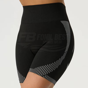 Nuevo Producto Personalizable: Pantalones Cortos Deportivos de Cintura Alta Elástica para Mujer, con Transferencia de Calor, para Ciclismo, OEM, Marca Propia, Logotipo del Cliente - Product Image 3