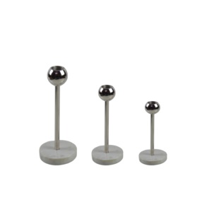 High Quality 3-Piece Metal Table <b>Lamp</b> Holder Marble Base Christmas Decoration Metal Candle Stand <b>Lanterns</b> Quality Candle Jars - Product Image 1