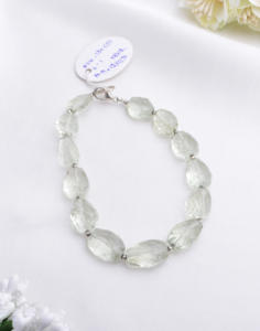 Ametyste verte naturelle facettée, pierres roulées fantaisie, pierre précieuse naturelle pour la création de bijoux fins - Product Image 1