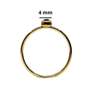 Anillo de Plata de Ley 925 Chapado en Oro con Bola de Oro - Product Image 2