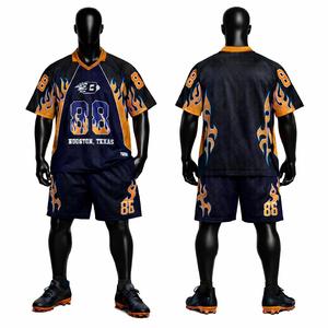 Camiseta de Fútbol Americano de Diseño Personalizado, 100% Poliéster, Unisex, Manga Corta, Secado Rápido, Ropa Deportiva, Sublimación - Product Image 5