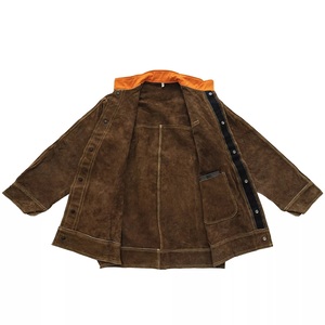 Hot Selling Custom Solid Color <b>Leather</b> Welding Safety <b>Jacket</b> Premium Quality Solid Material <b>Leather</b> Welding <b>Jacket</b> - Product Image 5