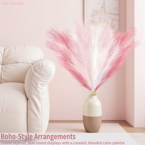 8 Pezzi di Erba della Pampa Artificiale Rosa, 35 Steli Alti e Soffici, Grandi Fiori Colorati, Pianta Artificiale - Product Image 4
