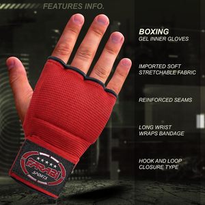 Gants intérieurs rembourrés en coton Farabi pour enfants, haute élasticité, pour entraînement de boxe, MMA, Muay Thai, Taekwondo, Hook - Product Image 3