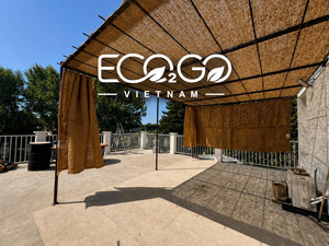 Voile d'ombrage en fibre de coco naturelle, durable et zéro déchet - Auvent décoratif 100 % biodégradable pour stations balnéaires de Eco2go Vietnam - Product Image 4