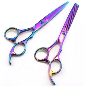 Tijeras Profesionales de Peluquería para Adelgazar el Cabello, Acero Inoxidable 4Cr13, Hoja Afilada de 30 Dientes, para Diestros, Mango Largo, para Estilismo en Salón - Product Image 1