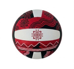 Ballons de netball promotionnels avec graphismes inspirés du patrimoine, personnalisation de marque, souvenir d'événement, fabricant ODM, faible MOQ, expédition rapide - Product Image 1