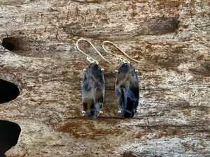 Boucles d'oreilles en pietersite bleue, en argent sterling 925, faites à la main, forme ovale, pierres précieuses, bijoux uniques, cadeau pour femmes - Product Image 5