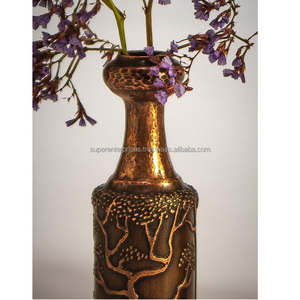 Florero y maceta de Metal de lujo de latón de Color dorado para el hogar, Hotel, boda, oficina, decoración de habitación, florero de Metal de bronce - Product Image 5