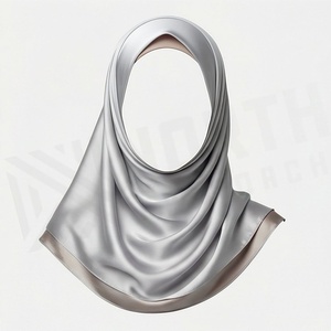 Hiyab de poliéster de color sólido para mujer, tela jersey, agradable al tacto, para uso diario, pañuelo étnico de Oriente Medio. - Product Image 1