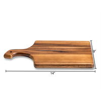 Houten snijplank met gegraveerd logo, rechthoekig, bamboe, met handvat, SY merk, duurzaam, 1,5 cm dik, vaatwasserbestendig, voor thuisgebruik
