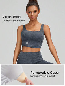 Ensemble de soutien-gorge de sport extensible Fitness pour femmes taille haute soutien-gorge de sport Yoga Gym pour femmes soutien-gorge de sport sans couture à soutien élevé - Product Image 3