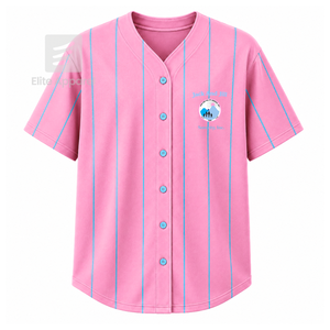 Camiseta personalizada de Jack & Jill of America con logo bordado en la parte delantera, color rosa y azul cielo, manga corta, para ropa griega unisex. - Product Image 1