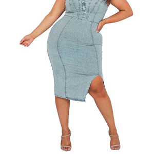 Pantalons en jean déchirés à col en U et robes en jean décontractées pour femmes, collection été 2026 – Prix de gros, best-sellers à prix abordable - Product Image 5