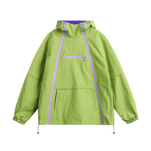 Vestes coupe-vent streetwear pour hommes, légères, à capuche, mode printemps, en nylon, veste de sport, double fermeture éclair, imperméable - Product Image 1