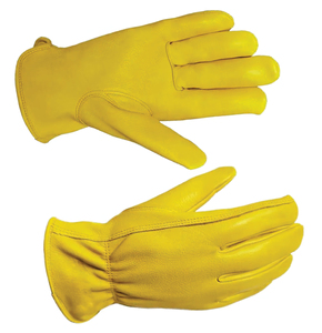 Water Colour Yellow Anti-static Durable Tear-Resistant Safety <b>Gloves</b> Comfortable Fit Customizable Cowhide Leather for <b>Drivers</b> - Product Image 6